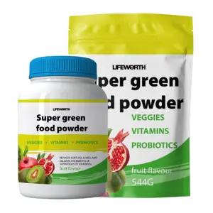 Life worth Vegan Juice Supplement Grünes Pulver OEM Greens Pulver Super food Mit Weizen gras Spirulina Chlorella Zur Gewichts reduktion