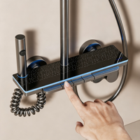 Ensemble de robinetterie de douche de luxe en métal avec affichage LCD pour salle de bain