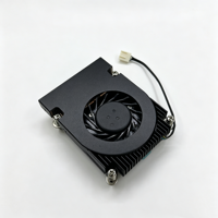 Heatsink CPU Ultra Tipis untuk Casing ITX PC All in One 2 Pipa Panas Tembaga Sirip Aluminium 0.3mm Penutup Aluminium dengan Kipas Pendingin 8010