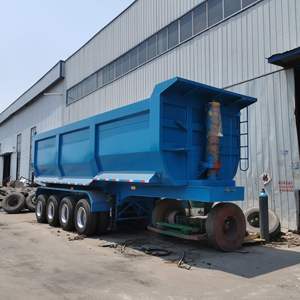 Remolque de Camión Volquete de 3 Ejes con Descarga <span class=keywords><strong>Trasera</strong></span> para Transporte de Piedra, 60 Toneladas - Product Image 5
