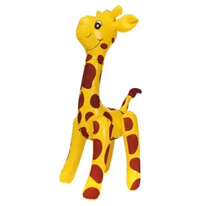 Factory direct sales PVC lovely jungle animal cute inflatable giraffe animal toy