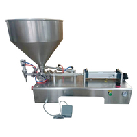 Machine de remplissage de pâte de yaourt gingembre à buse unique Machine de remplissage de sauce moutarde à trémie