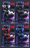 Fauteuil de Direction Ergonomique Réglable Haut de Gamme en Cuir PU, Chaise de Gaming Pivotante avec 3 Niveaux de Réglage à Gaz, Repose-Pieds et Accoudoirs Articulés