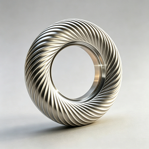 Mecanizado CNC Personalizado OEM para Anillos Circulares de Acero Inoxidable, Latón y Aluminio con Superficie de Rejilla Giratoria Grabada con Láser - Product Image 2