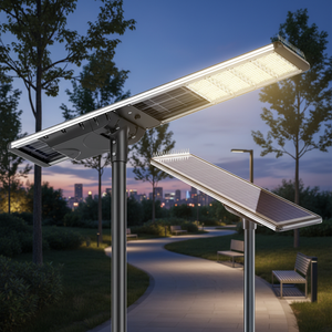LECUSO 40W-150W IP66 Monocrystalline Silicon Solar <b>LED</b> Street <b>Light</b> <b>Motion</b> <b>Sensor</b> Timing 70x140 Beam Angle 3-Year - Product Image 1