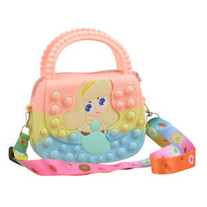 Sac de messager de haute qualité pour enfants dessin animé silicone téléphone portable fidget push bubble <span class=keywords><strong>pop</strong></span> itting sac porte-monnaie pour fille - Product Image 5