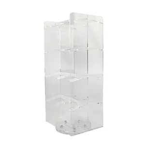 Wholesale factory Acrylic Coffee tea bag Capsule Organizer Station Coffee Bar Accessories for display only spinning base