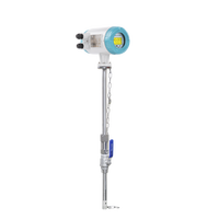 Débitmètre électromagnétique numérique RS485 à insertion réglable par raccordement direct avec vanne à boisseau sphérique pour eaux usées et eau de refroidissement