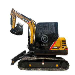 Excavadora hidráulica sobre orugas Sany SY60CPro de 6 toneladas usada, miniexcavadora pequeña de segunda mano, maquinaria de construcción en venta SY75C SY95C - Product Image 1