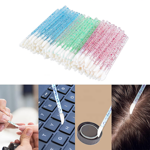 Venta al por mayor cristal <span class=keywords><strong>transparente</strong></span> brillo mango lápiz labial aplicador rosa azul verde Color nailon cepillo <span class=keywords><strong>de</strong></span> labios desechable 50 Uds - Product Image 4