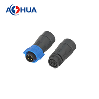 Conector de cable de CC de 2 pines con fijación por tornillo K20 20A, adaptador IP68 de montaje rápido, enchufe macho y hembra con contactos chapados en oro de nailon
