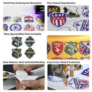 Film PU TPU pour imprimante DTF UV lavable à l'eau durable, texture 3D, logo en relief, vinyle thermocollant pour badges et décalcomanies personnalisés - Product Image 2