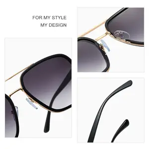 HBK 2022 Тони Старк солнцезащитные очки для женщин в винтажном стиле, квадратный оправы для очков, для мужчин и женщин