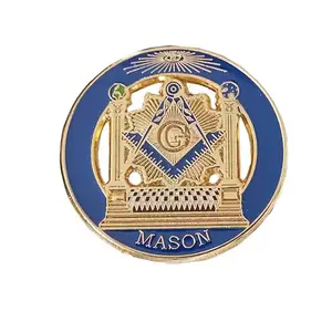 사용자 정의 스탬핑 금속 실버 프리메이슨 도전 기념품 동전 판매