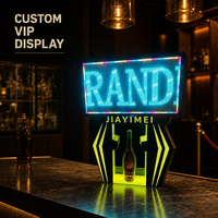 Support d'affichage de bouteilles LED en acrylique personnalisé en gros pour usine, glorificateur de bouteilles lumineux, présentoir à vin avec logo personnalisé, présentoir VIP
