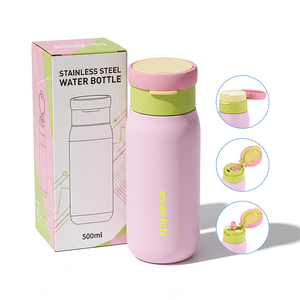 Botella Deportiva Everich de 500 ml con Asa, Hecha de Acero Inoxidable 304, Libre de BPA, a Prueba de Fugas, Apta para Bebidas Frías y Calientes - Product Image 1