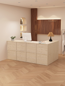 Mostrador de Recepción de Madera Sólida Ajustable para Tienda de Ropa Femenina, Peluquería, Yoga, Servicios de Belleza, Esquina de Caja - Product Image 2