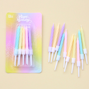 <span class=keywords><strong>เทียน</strong></span>วันเกิดพาราฟินทรงกรวยหลากสี พร้อมการ์ดอวยพรวันเกิด บรรจุภัณฑ์แบบซองสุญญากาศ 10 แพ็ค - Product Image 6