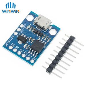บอร์ดพัฒนาไมโครโมดูล ATTINY85สำหรับ IIC <span class=keywords><strong>I2C</strong></span> USB TINY85สีดำสีน้ำเงิน - Product Image 4