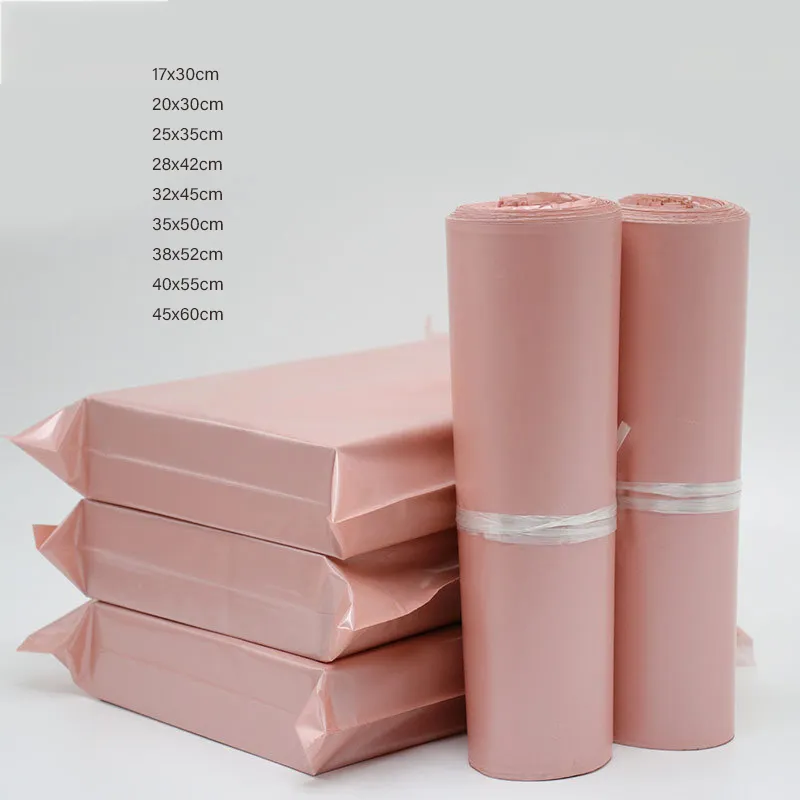 Bolsa de embalagem personalizada do logotipo da rosa dourada, embalagem logística do saco de plástico da embalagem de roupas poly mailer