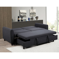 Canapé-lit convertible Tianhang de style européen à trois places avec rangement, revêtement en tissu, garnissage en éponge, durable, écologique, idéal pour le salon