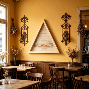 Base in Legno Grezzo Triangolare Versatile per Insegne Personalizzate, Decorazione Murale in Stile Rustico - Product Image 1