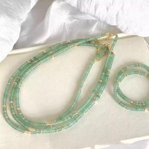 Collier vintage en pierre naturelle pour femmes, chaîne de clavicule en perles d'abacus - Product Image 6