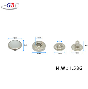 Thời Trang Mới Bán Buôn Tùy Chỉnh 12Mm Vòng Thép Không Gỉ Snap Nút Chân Phong Cách Mạ Kỹ Thuật Cho Quần Áo <span class=keywords><strong>Peal</strong></span> Snap Nút - Product Image 3