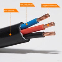 Cable de Alimentación RVV Multifilar Más Vendido, H05VV-F, Cable Flexible con Aislamiento de PVC y Cobre Puro para Instalaciones Eléctricas