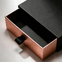 Boîte cadeau de voyage de luxe avec logo personnalisé, boîte cadeau à tiroir pour boucles d'oreilles, colliers, emballage cadeau