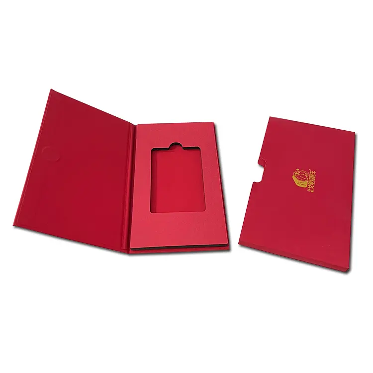Scatola di carte regalo in cartone per imballaggio di carte di credito VIP di lusso personalizzato all'ingrosso