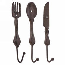 Antiguo creativo hogar cubiertos en forma de ganchos de hierro fundido <span class=keywords><strong>Foodie</strong></span> hierro fundido cocina gancho cuchillo y tenedor cuchara ganchos - Product Image 2