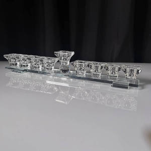 Großhandel 9 Köpfe Klarglas Kristall Chanukka Menorah MH-Z0376 - Product Image 4