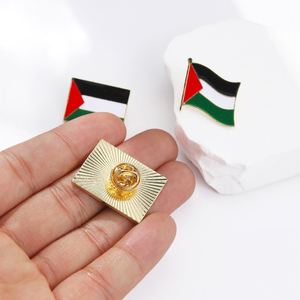 Broche de Metal con la Bandera de Palestina, Venta al por Mayor de Joyería de Palestina, Pin de Palestina en Apoyo a la Libertad Palestina - Product Image 4