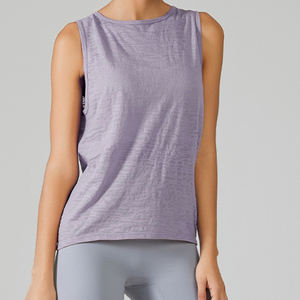 เสื้อกั๊กแขนกุดผู้หญิง แห้งเร็ว ทรงหลวม ไซส์ใหญ่ เสื้อคลุมออกกำลังกาย เสื้อโยคะ สำหรับวิ่ง ฟิตเนส โยคะ - Product Image 1