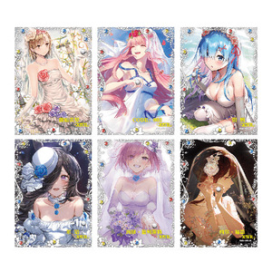 Pack de cartes Anime Waifu |   Collection Wind Flower Snow Moon Girl - Cadeau de collection style <span class=keywords><strong>Tarot</strong></span> Princesse en feuille holographique pour les fans - Product Image 4