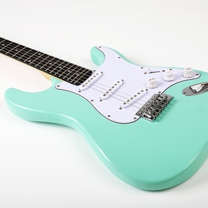 Guitarra Elétrica Estilo ST Verde Brilhante com Cor Rosa, Captador SSS Single-Coil, Guitarra Elétrica para Iniciantes - Product Image 3