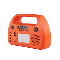 Kit générateur solaire 30W avec radio FM, éclairage d'urgence, batterie lithium-ion, sortie DC 12V/USB 5V