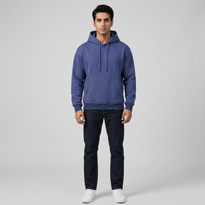 Sweat-shirts en coton épais d'hiver 500 g/m², coton chaud, surdimensionné, ajouter un logo brodé, haute qualité, décontracté, couleur unie, sweat-shirts en coton pour hommes - Product Image 1