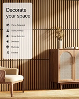 Prix d'usine en Chine Panneaux muraux en bois Décoration intérieure de la maison Panneaux acoustiques muraux en lattes de bois plaqué chêne pour home cinéma