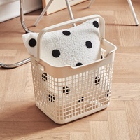 Panier de rangement en plastique WONFUN, seau à linge domestique, panier de rangement rectangulaire portable de grande capacité, écologique