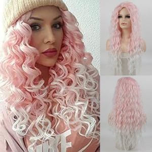 Peluca rizada de 25 pulgadas, <span class=keywords><strong>pelucas</strong></span> onduladas largas para mujer, fibra sintética esponjosa, fiesta de <span class=keywords><strong>carnaval</strong></span>, cabello voluminoso, tonos marrones - Product Image 1