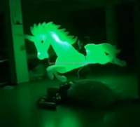 Ballon publicitaire gonflable LED lumineux en forme d'animal de dessin animé marchant, costume de cheval gonflable