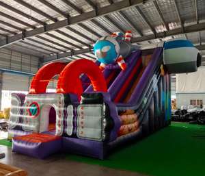 Tobogán Inflable Combinado de Exploración Espacial de 2 Carriles, Casa de Brinco con Temática Espacial para Alquiler Comercial y <span class=keywords><strong>Eventos</strong></span> - Product Image 2