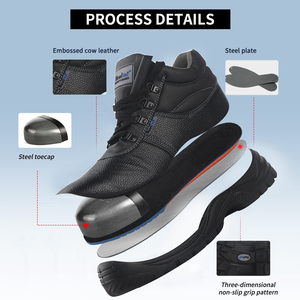 وصل حديثًا جلد PU من <span class=keywords><strong>Vaultex</strong></span> أحذية أمان متوسطة الجودة من جلد Pvc نعل صلب إصبع القدم حماية آمنة للرجل - Product Image 2