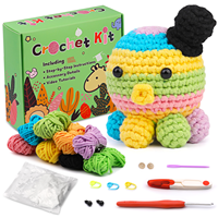 Anfänger DIY Häkel-Tierfiguren Handgemachtes Amigurumi-Set Komplette Häkelanleitung Tutorial Starter-Lernprojekt Materialien