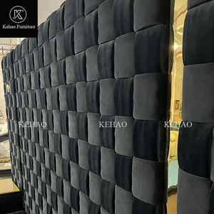 Mobilier de chambre à coucher Premium <span class=keywords><strong>Lit</strong></span> Bett Cadre de <span class=keywords><strong>lit</strong></span> <span class=keywords><strong>King</strong></span> <span class=keywords><strong>Size</strong></span> Ensemble de lits rembourrés en velours italien Lits doubles modernes de luxe - Product Image 5