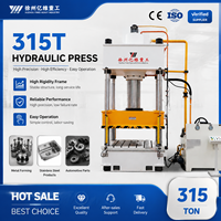 Presse hydraulique automatique à quatre colonnes et trois poutres Yiwei YQ32 de 315 tonnes, contrôlée par PLC, avec moteur et pompe