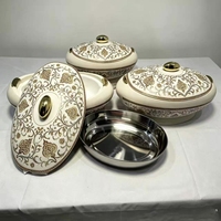 Plat de service isotherme de luxe pour traiteur, lot de 3 (4L, 5L, 6L) – Idéal pour banquets, événements, mariages, fêtes et Ramadan