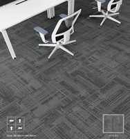Moquette de bureau commerciale moderne en polypropylène PE, carrelage de moquette 66,66 x 66,66 cm, style bouclé et tufté, amorti